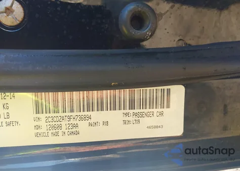 2015 Dodge Challenger R/T из США, поврежденный, VIN 2C3CDZAT9FH736894